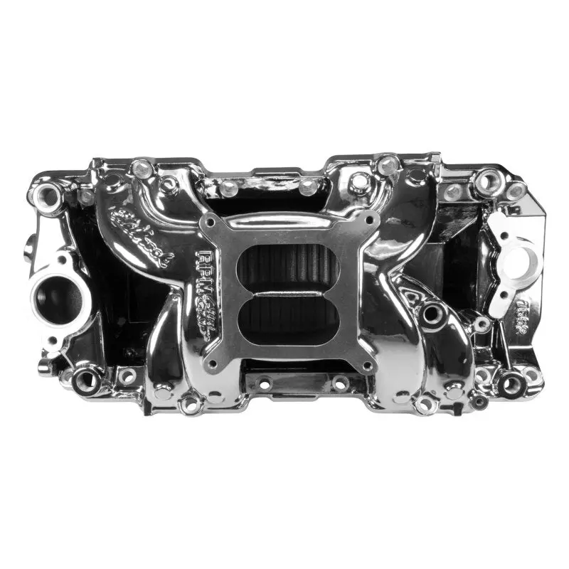Edelbrock Chevy Big Block Rpm Air-Gap 2-R Intake Manifold - Chrome Plasma Finish 1
