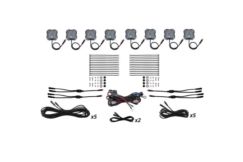 Diode Dynamics Rgbw Rock Light Installer Kit (8-Pack) 1