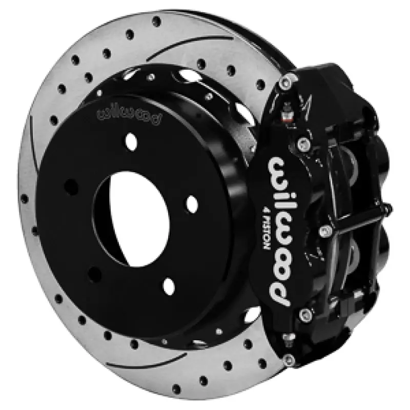 Wilwood 1988-1998 Chevy Silverado Superlite 4R 12.88X1.10In Drilled And Slotted Rear Drum To Disc Conversion - Black 1