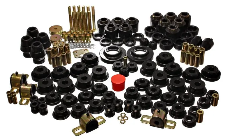 Energy Suspension 97-06 Jeep Wrangler Tj (W/ 1In Body Lift Kit) Black Hyper-Flex Master Bushing Set 1