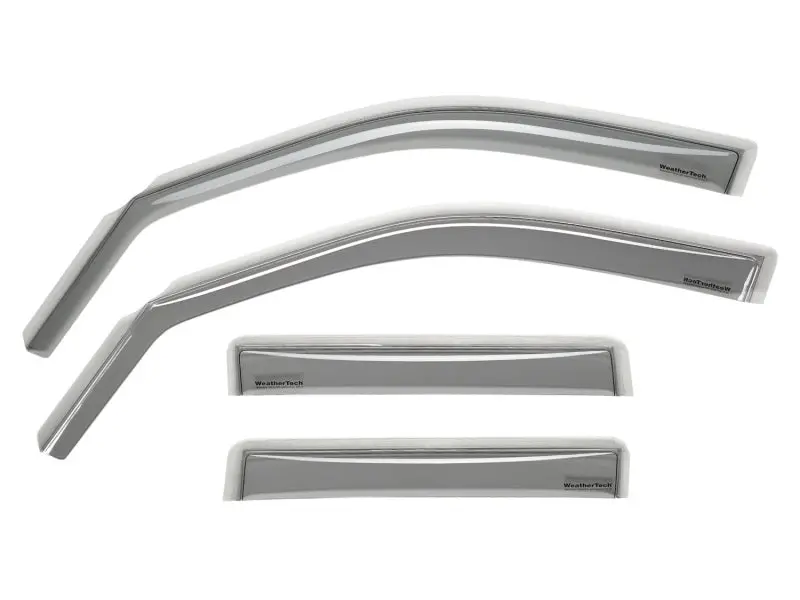 Weathertech 07+ Jeep Wrangler Unlimited Front And Rear Side Window Deflectors - Light Smoke 1