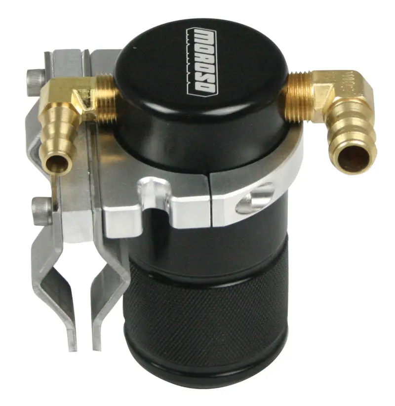 Moroso 12-19 Subaru Brz/Scion Frs/Toyota 86 Air/Oil Separator Catch Can - Billet Aluminum - Black 1