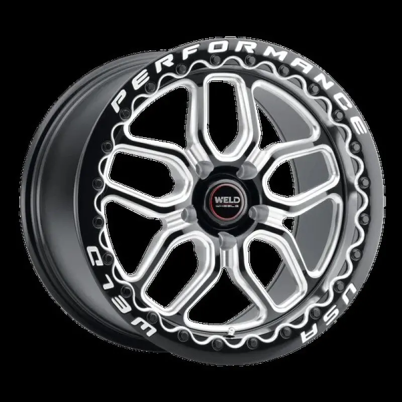 Weld Racing Laguna Bead Lock 17X10/ 5X114.3 / Et49 / Bs7.50 Gloss Blk Mil Wheel Dia 78.1 1