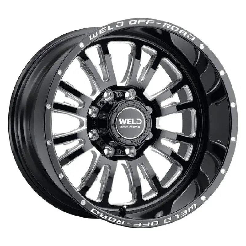 Weld Slingblade 20X9/8X165.1 Bp/0 Offset/ 5 Bs/125.1 Bore Gloss Black Mil 1