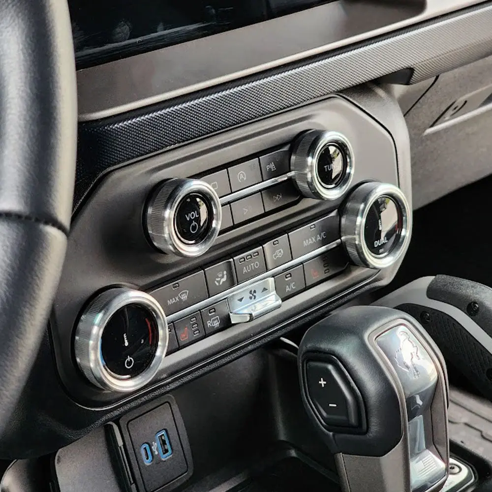 Upr 2021-2026Bronco Interior Knob 6 Piece Set-Satin 1