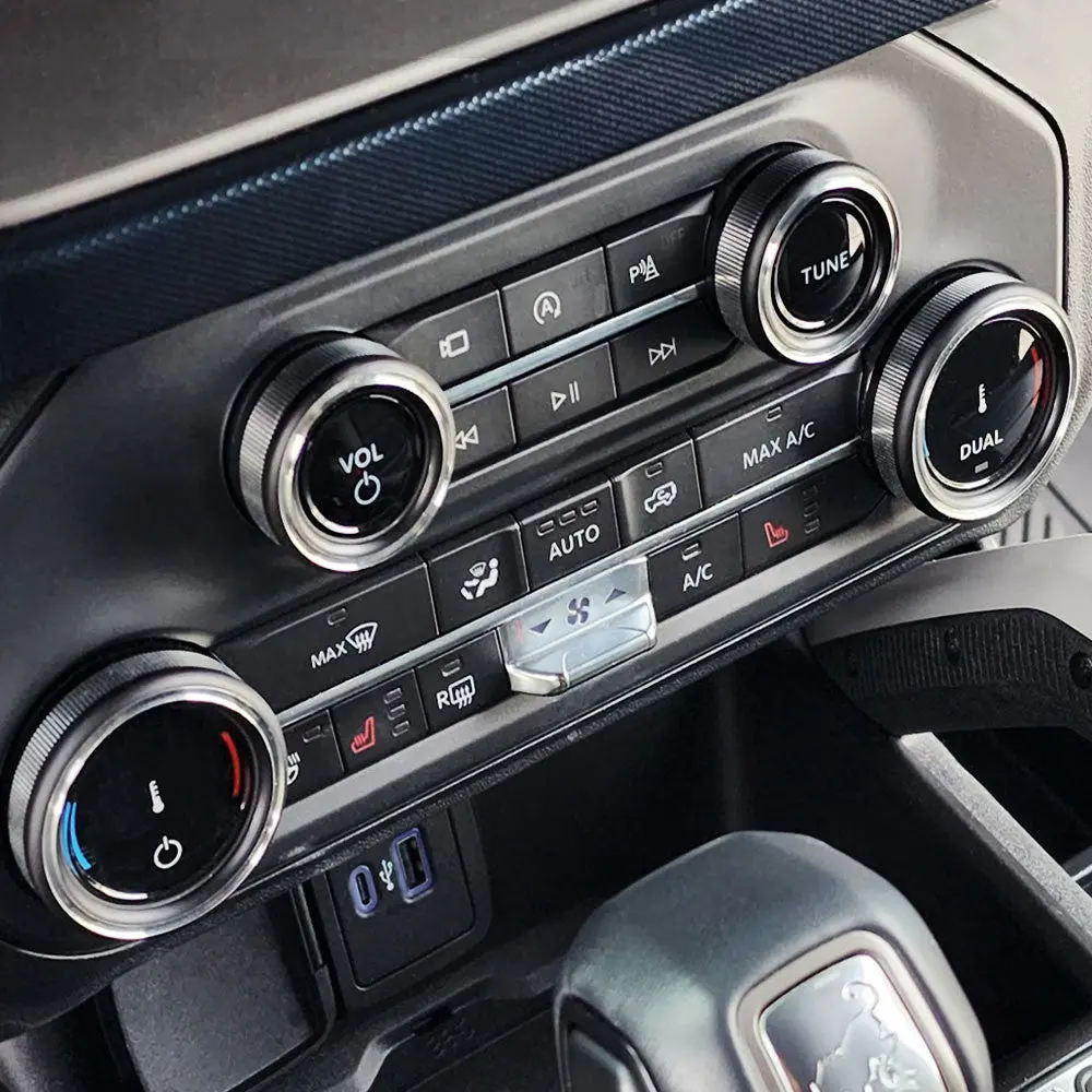 Upr 2021-2026Bronco Interior Knob 6 Piece Set-Black 1