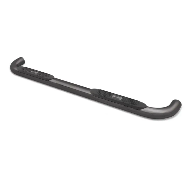 Lund 2019 Chevy Silverado 1500 Crew Cab 4In. Oval Curved Steel Nerf Bars - Black 2
