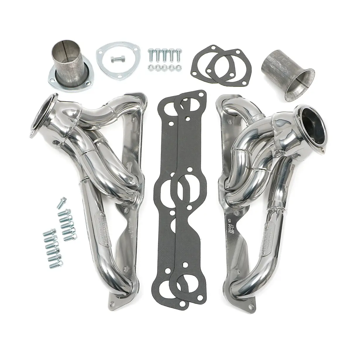 Hedman Hedders Block Hugger Headers; Pontiac 326-455; 1-5/8 In. To 1-3/4 In. Stepped Tubes; Htc Ceramic Coated 1