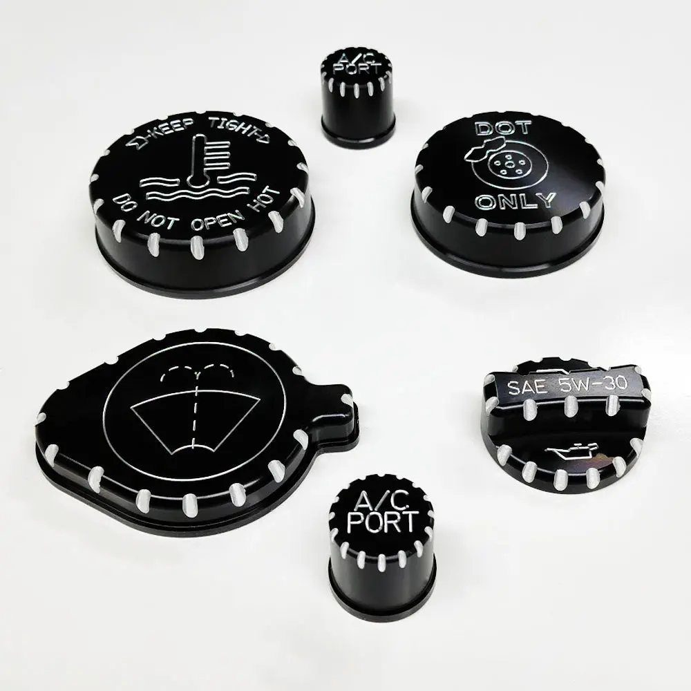 Upr 2015-2017 Ford Mustang Gt/V6 Coyote Engine Cap Set - Machined 1