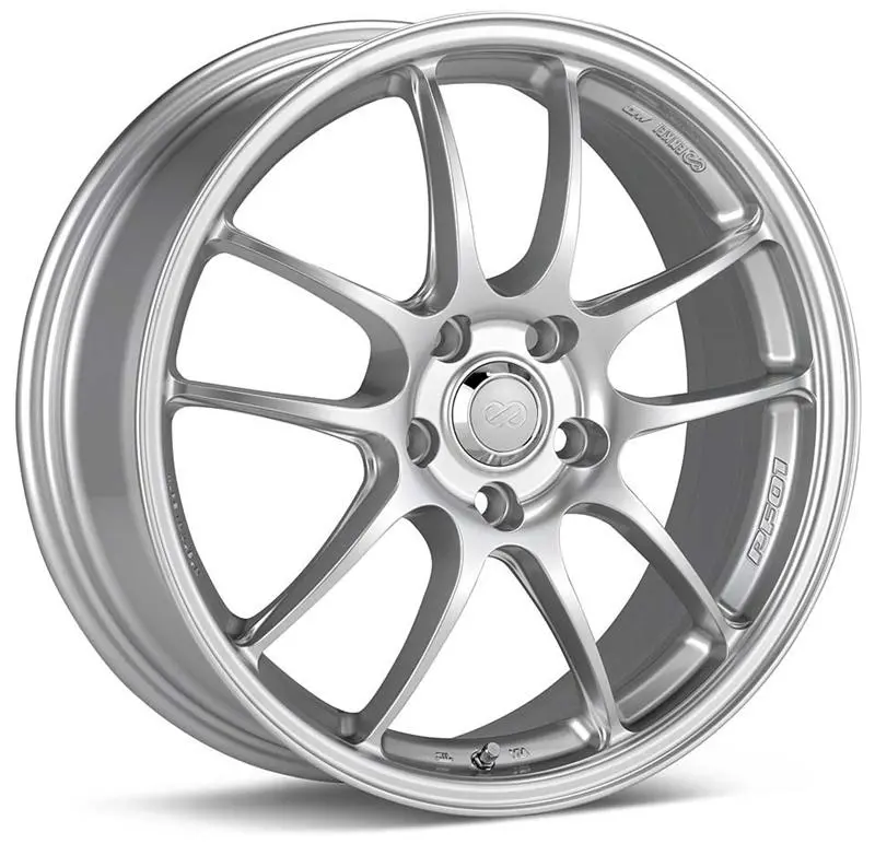 Enkei Pf01 18X8.5 48Mm Offset 5X114.3 Bolt Pattern 75 Bore Dia Silver Wheel 08-10 Subaru Sti 2