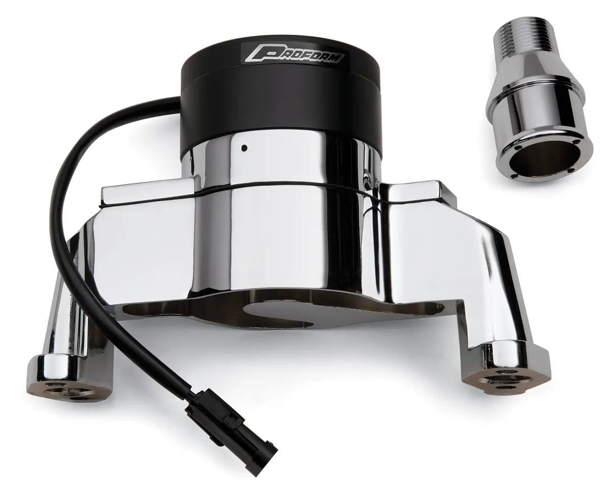 Proform - Electric Engine Water Pump Aluminum Chrome Finish Fits Small Block Chevy Engines 1