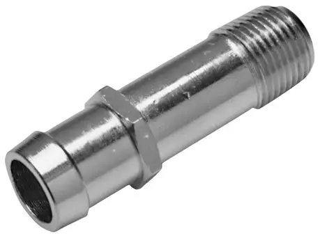 Proform - Water Pump Pipe Fitting Steel Chrome 1In. Npt Male To 3/4In. Hose Barb 1