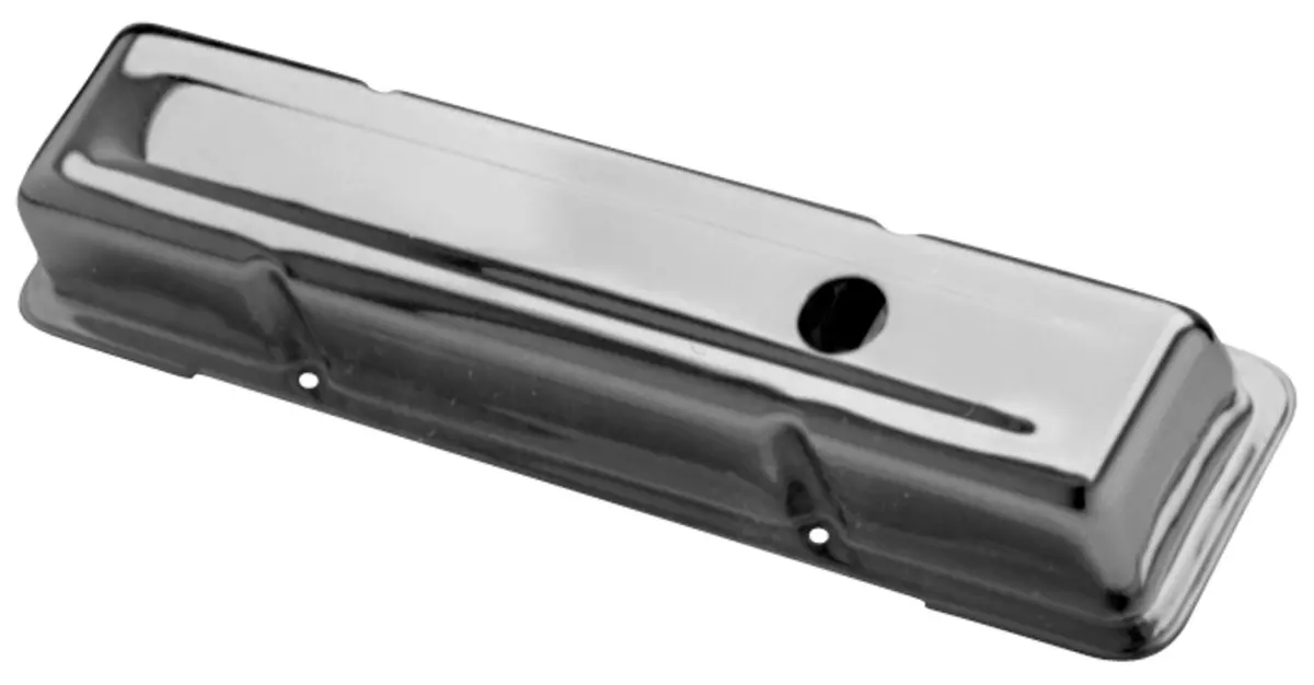 Proform - Engine Valve Covers Stamped Steel Short Chrome W/Baffles Fits Small Block Chevy No Logos 1