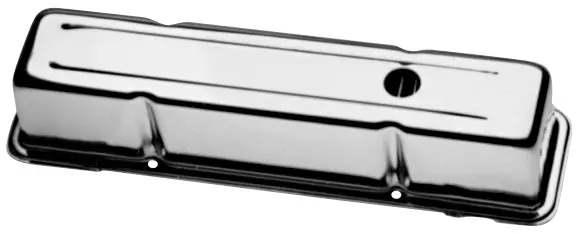 Proform - Engine Valve Covers Stamped Steel Tall Chrome W/Baffles Fits Small Block Chevy No Logos 1