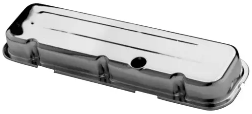 Proform - Engine Valve Covers Stamped Steel Short Chrome W/Baffles Fits Big Block Chevy No Logos 1