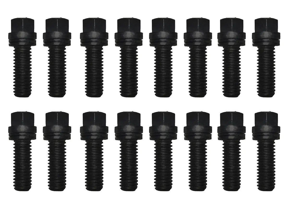 Proform - Wedge-Locking Header Bolts Hex Head 3/8 Diameter X 3/4In. Black Oxide 16 Pcs 1