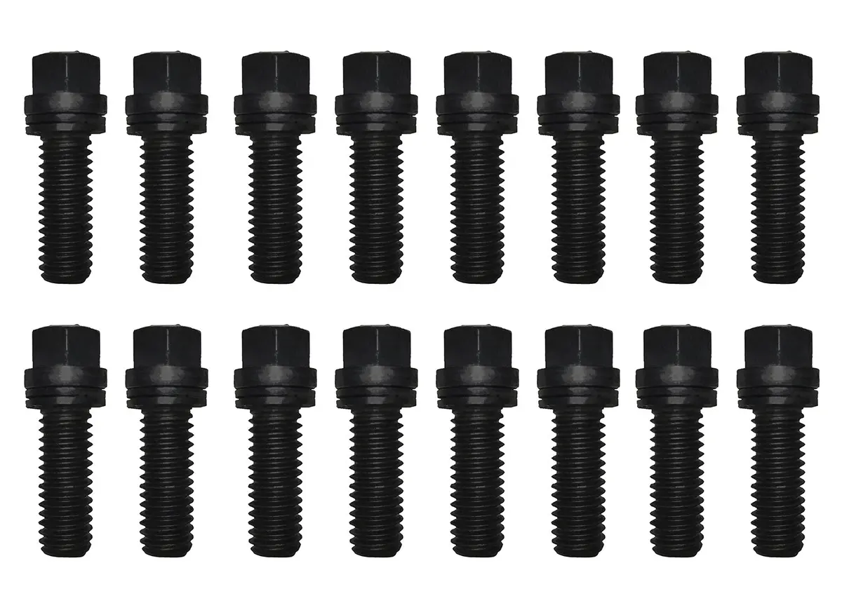 Proform - Wedge-Locking Header Bolts Hex Head 3/8 Diameter X 1In. Black Oxide Finish 16 Pcs 1
