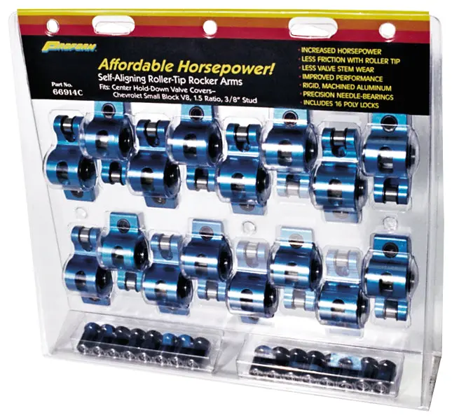 Proform - Engine Aluminum Roller Rocker Arm Set Ford Short Block 1.6 Ratio 3/8 In Stud 1