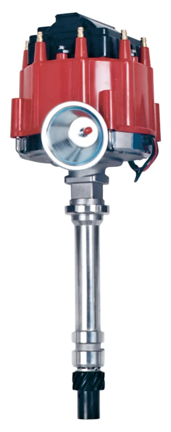 Proform - Hei Distributor Racing Type W/Vacuum Advance Red Cap Polished For Chevy V8 Engines 1