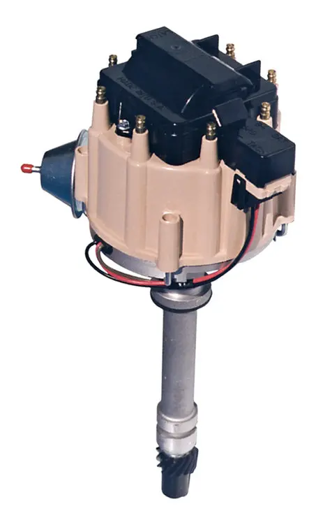 Proform - Hei Distributor Racing Type W/Vacuum Advance Tan Cap Unpolished Chevy V8 Engines Clamshell Pack 1