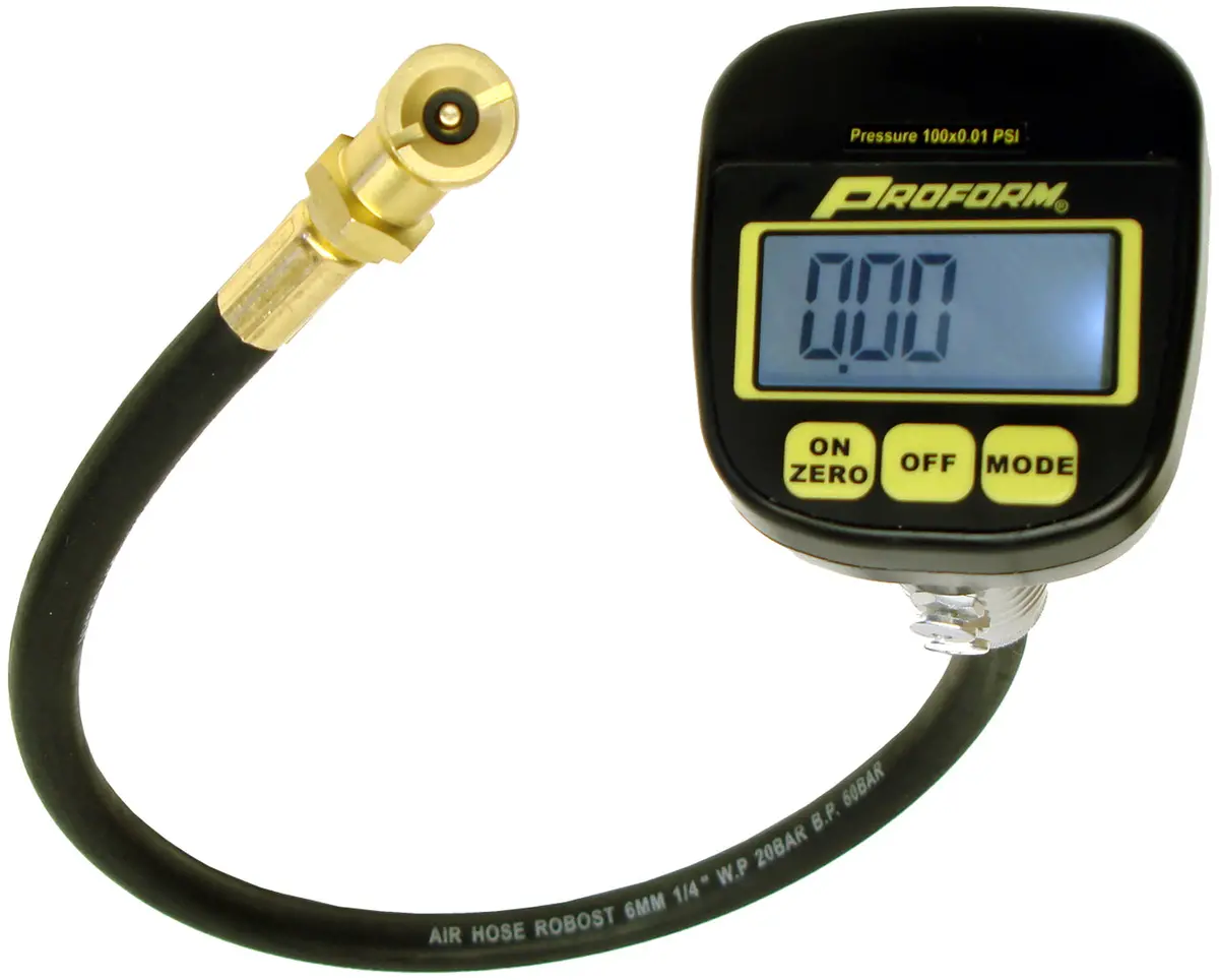 Proform - Tire Pressure Gauge Digital Type 0-100 Psi Range Reading In 0.01 Increments Square Face Lcd Back-Lighted Display 1