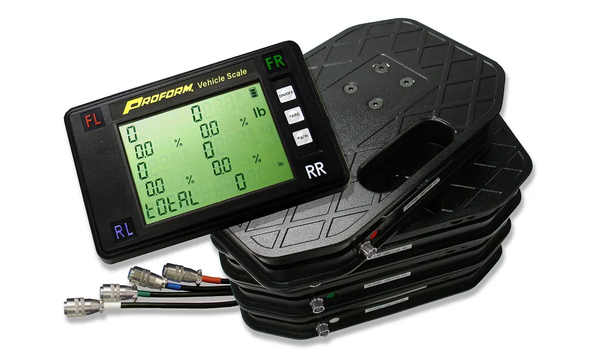 Proform - Vehicle Scale System 5,000 Lb Capacity 1,250 Lb Per Pad Rating 20 Foot Cables Includes 4 Pads 1
