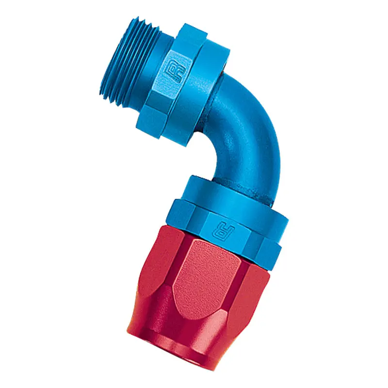 Russell Performance -12 An Red/Blue 90 Degree Swivel Dry Sump Hose End (-6 Port 7/8In-14 Thread) 2