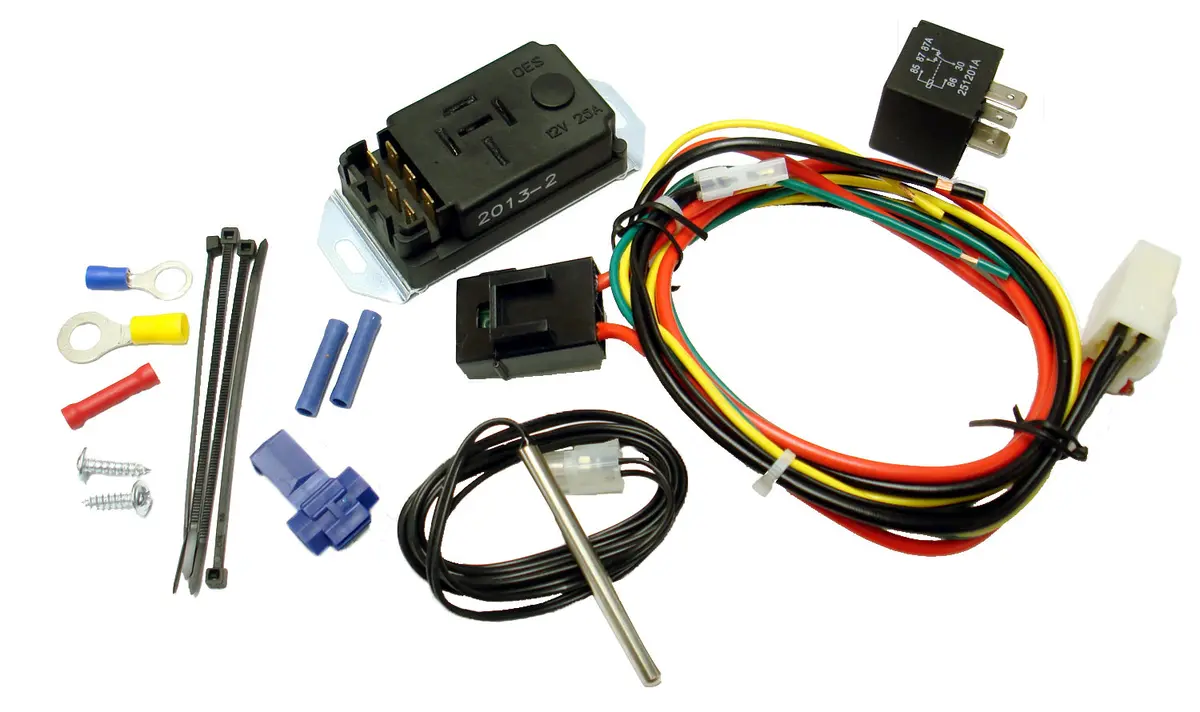 Proform - Electric Fan Controller Adjustable 150-240-Degree Range Push-In Probe Sensor 1