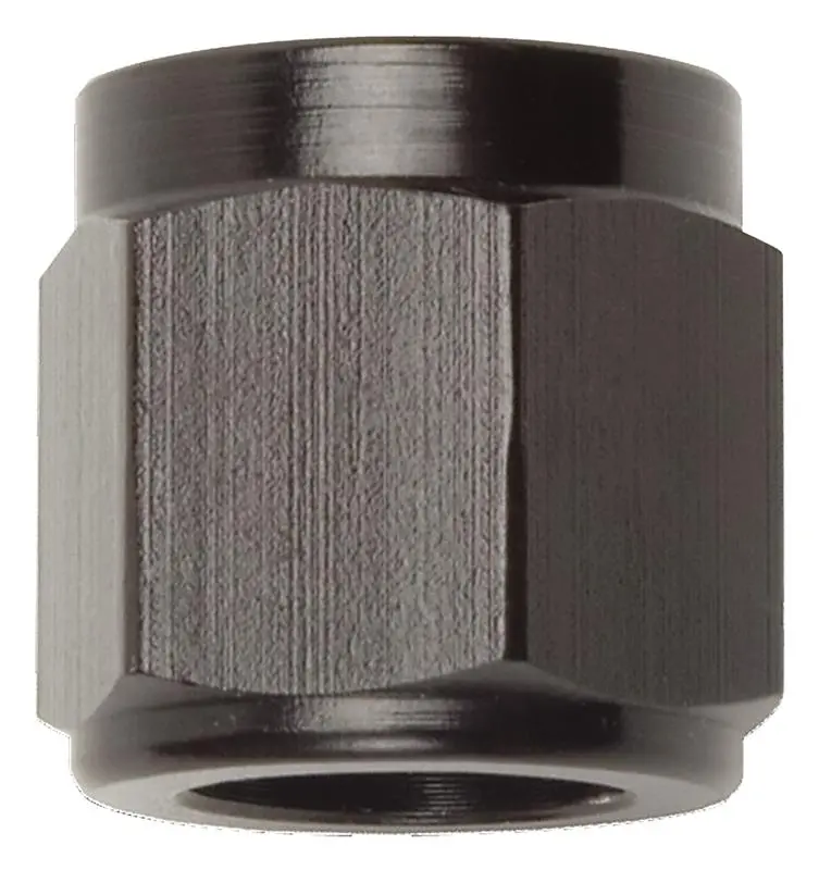 Russell Performance -4 An Tube Nuts 1/4In Dia. (Black) (6 Pcs.) 1