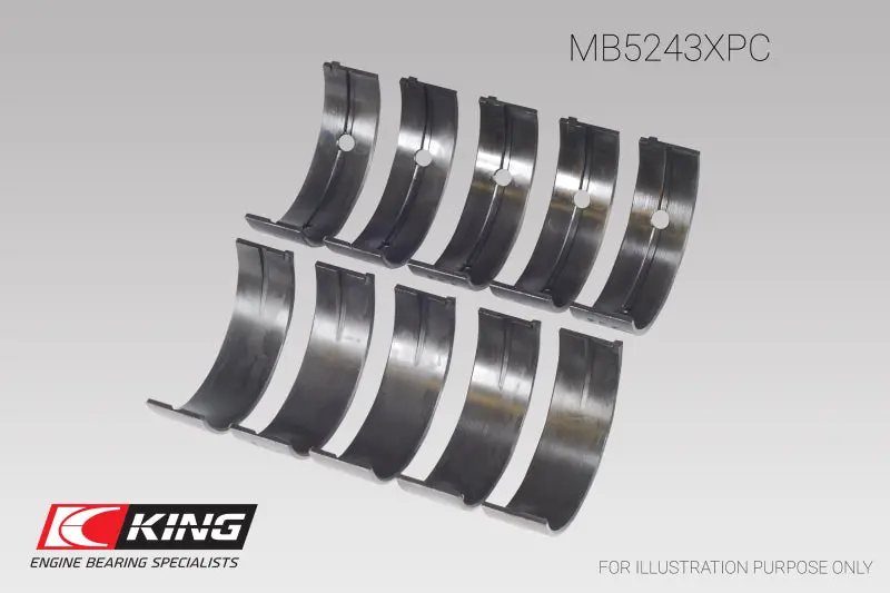 King Engine Bearings Nissan Sr20de/Det (2.0L) Performance Coated Main Bearing Set - Size Std 1