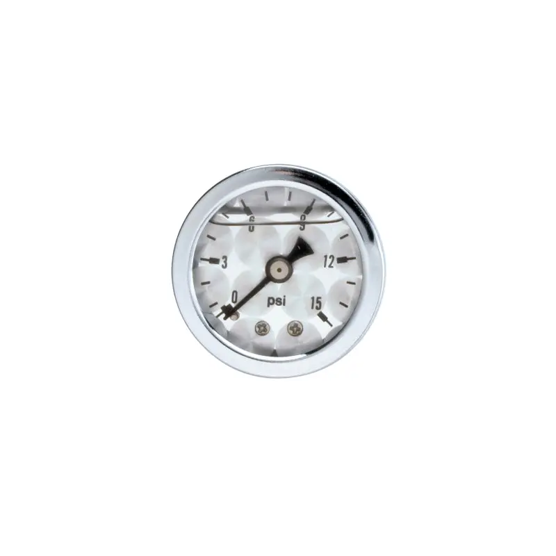 Russell Performance 15 Psi Fuel Pressure Gauge Machine Face (Liquid-Filled) 2
