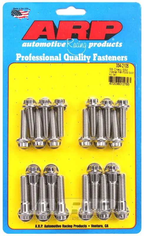 Arp Sb Chevy Sb2 Intake Manifold Bolt Kit Tall 1