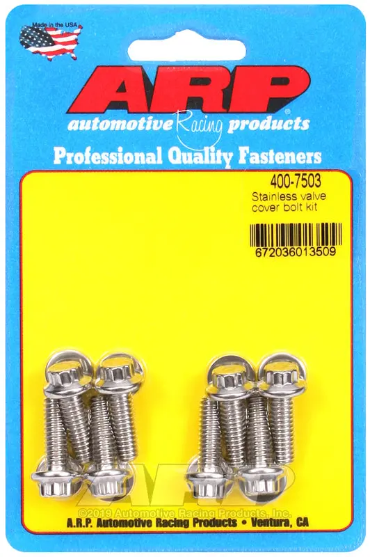 Arp Cast Aluminum Valve Cover 1/4In 12Pt  Bolt Kit 1