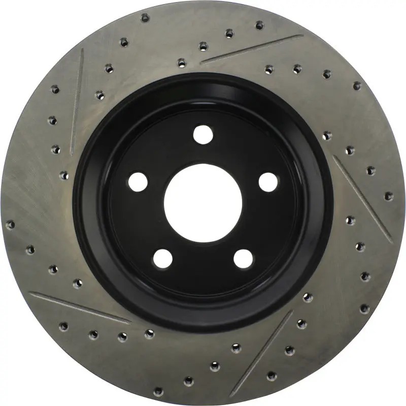 Stoptech 2011-2012 Dodge Durango Sport Drilled & Slotted Front Driver-Side Brake Rotor 1