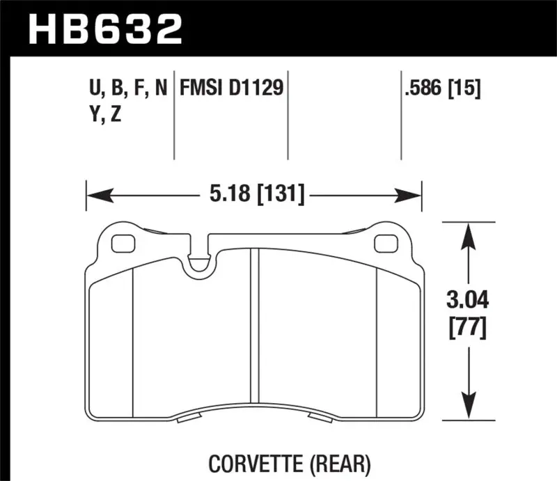 Hawk 2007-2015 Volkswagen Tourareg Base/V6/V6-Sport/Tdi Hps 5.0 Performance Rear Brake Pads 2