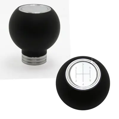 Upr 1979-2004 Ford Mustang Round Composite Shifter Knob W/ 4.6 Logo Shift Knob - Polished 1