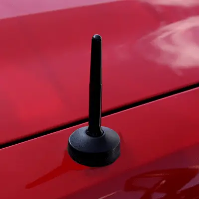 Upr 1979-2009 Ford Mustang Billet Shorty Antenna - Black 1