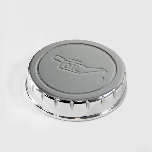 Upr Round Oil Cap Cover Oil Logo - Polished 1