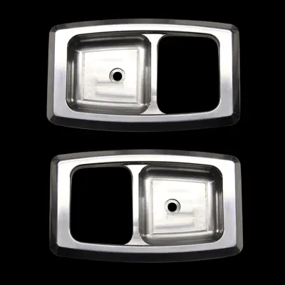 Upr 1987-1993 Ford Mustang Door Handle Bezels - Polished 1
