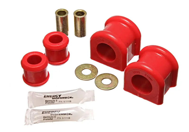 Energy Suspension 07-11 Jeep Wrangler Jk Red Front 31Mm Sway Bar And Endlink Bushing Set 1