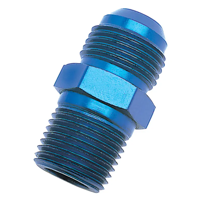 Russell Performance -4 An To 3/8In Npt Straight Flare To Pipe (Blue) 2