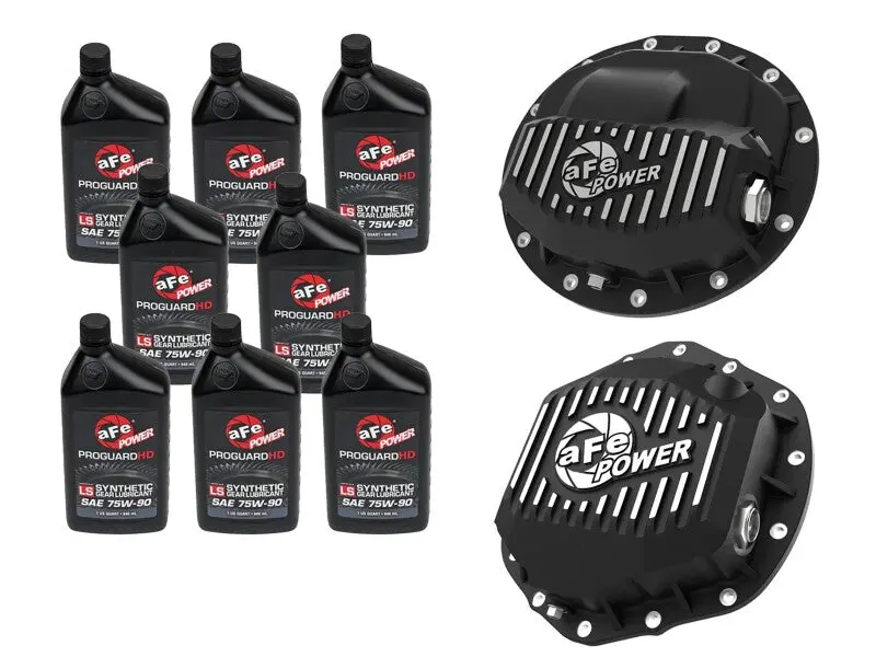 Afe Power Front/Rear Diff Cover Kit W/ Oil 19-25 Dodge L6 Trucks (Aam 9.25-12 & Aam 11.5/12-14) 1