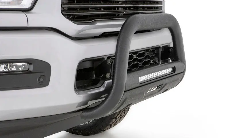 Lund 19-22 Chevrolet Silverado 1500 (Excl. 2019 Ld) Bull Bar W/ Light & Wiring-Blk - Black 2