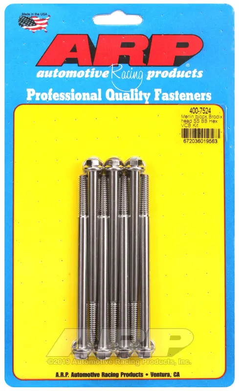 Arp Merlin Block, Brodix Head Bb  Hex Valve Cover Bolt Kit 1