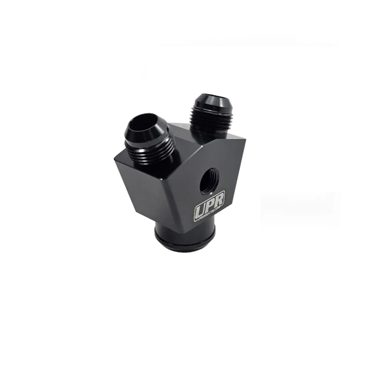 Upr Coolant Y-Block 1.50 Tube To Dual 12An-Black 1