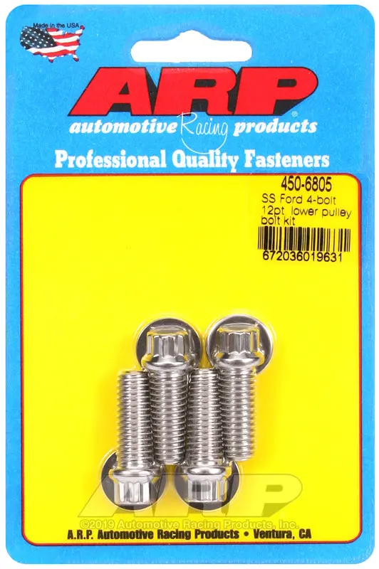 Arp Ford Ss 4-Bolt 12Pt Lower Pulley Bolt Kit 1