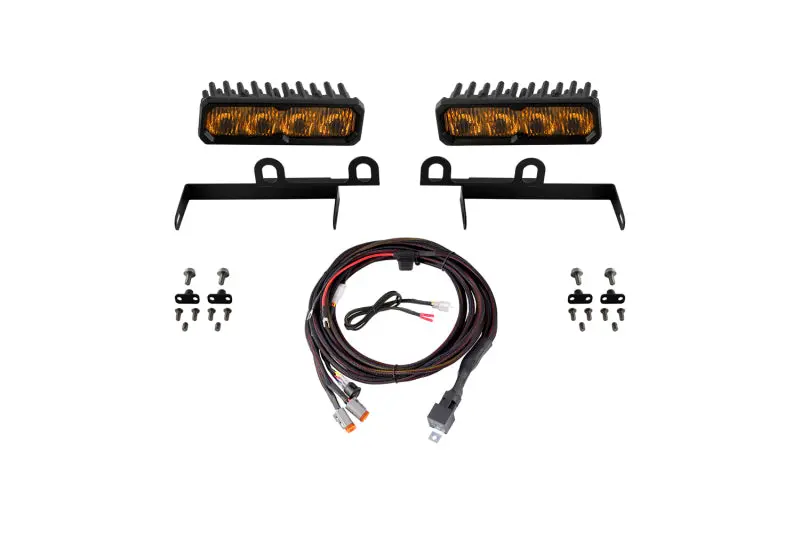 Diode Dynamics 2013-2018 Dodge Ram 1500 Sportexpress Ss6 Sport Led Kit Yellow Fog 3000K 1