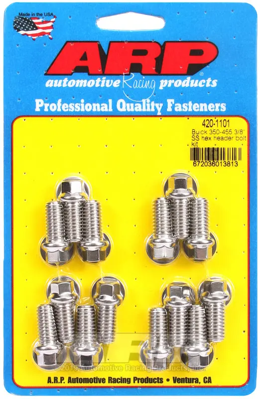 Arp Buick 350-455 3/8 Ss Hex Header Bolt Kit 1