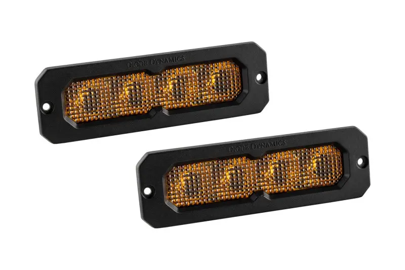 Diode Dynamics Ss6 Sport Yellow Flood Flush Abl (Pair) 3000K 1
