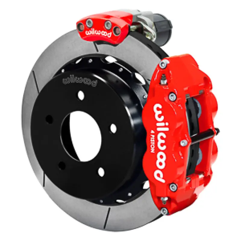 Wilwood 1988-1998 Gmc C1500 Superlite Rear Electronic Parking Brake Kit 12.88In Brake Rotor 3.25In Offset - Red 1
